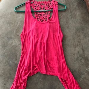 Deb Shark Bite Crochet Back Tank Top